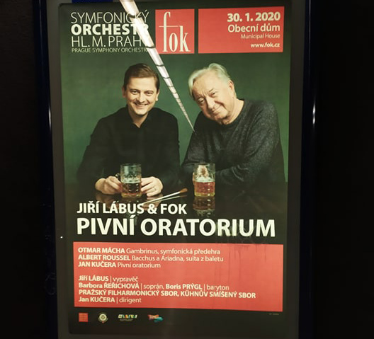 Prague metro advertisement for the concert via Raymond Johnston
