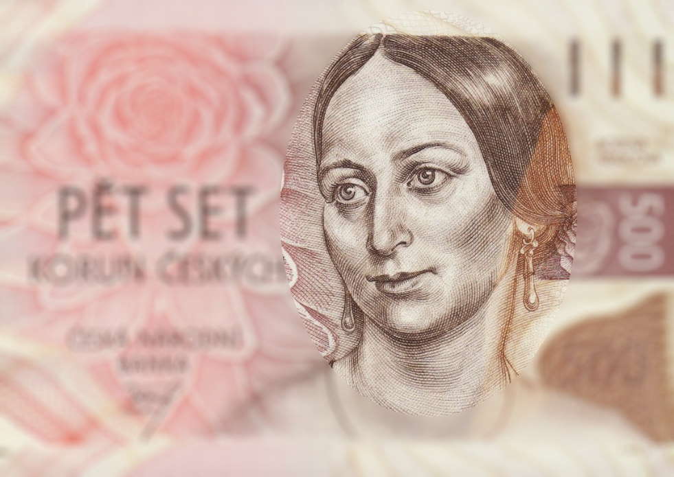 Božena Němcová on the 500 CZK banknote