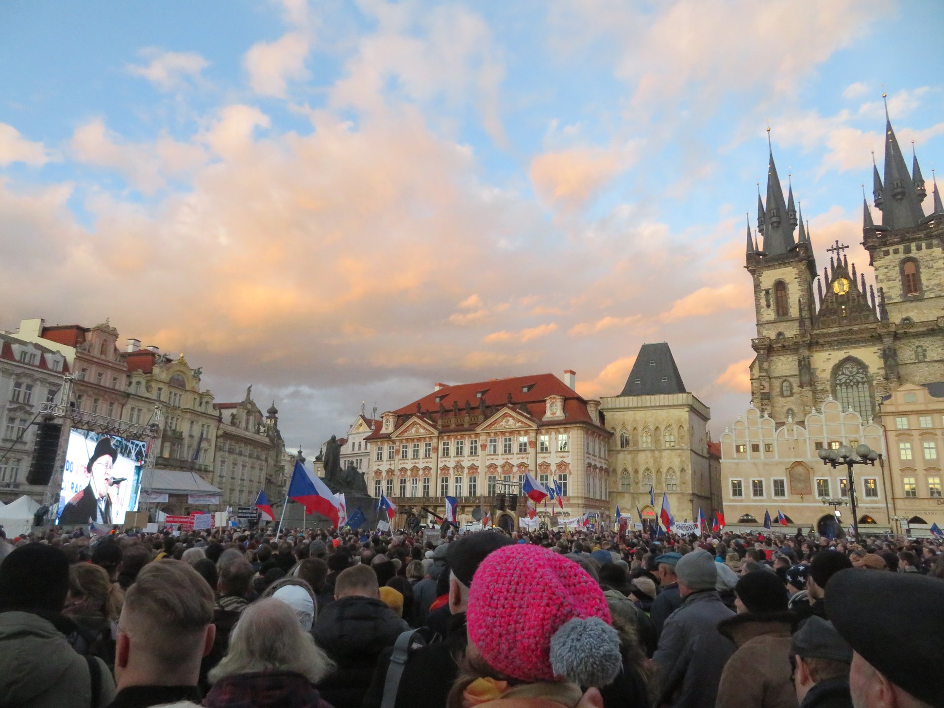 March 1, 2020: Million Moments for Democracy marches through Prague via Raymond Johnston