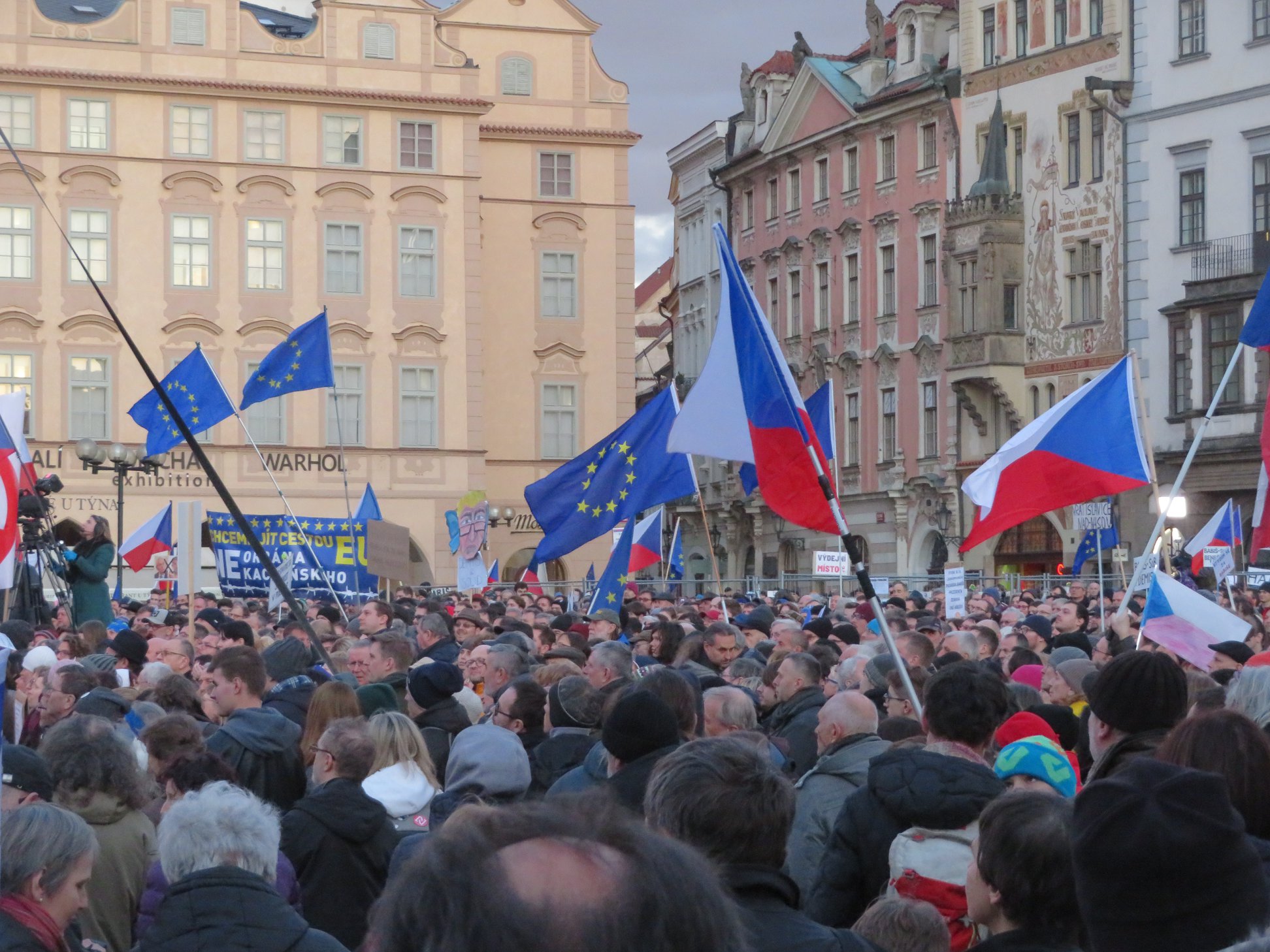 March 1, 2020: Million Moments for Democracy marches through Prague via Raymond Johnston