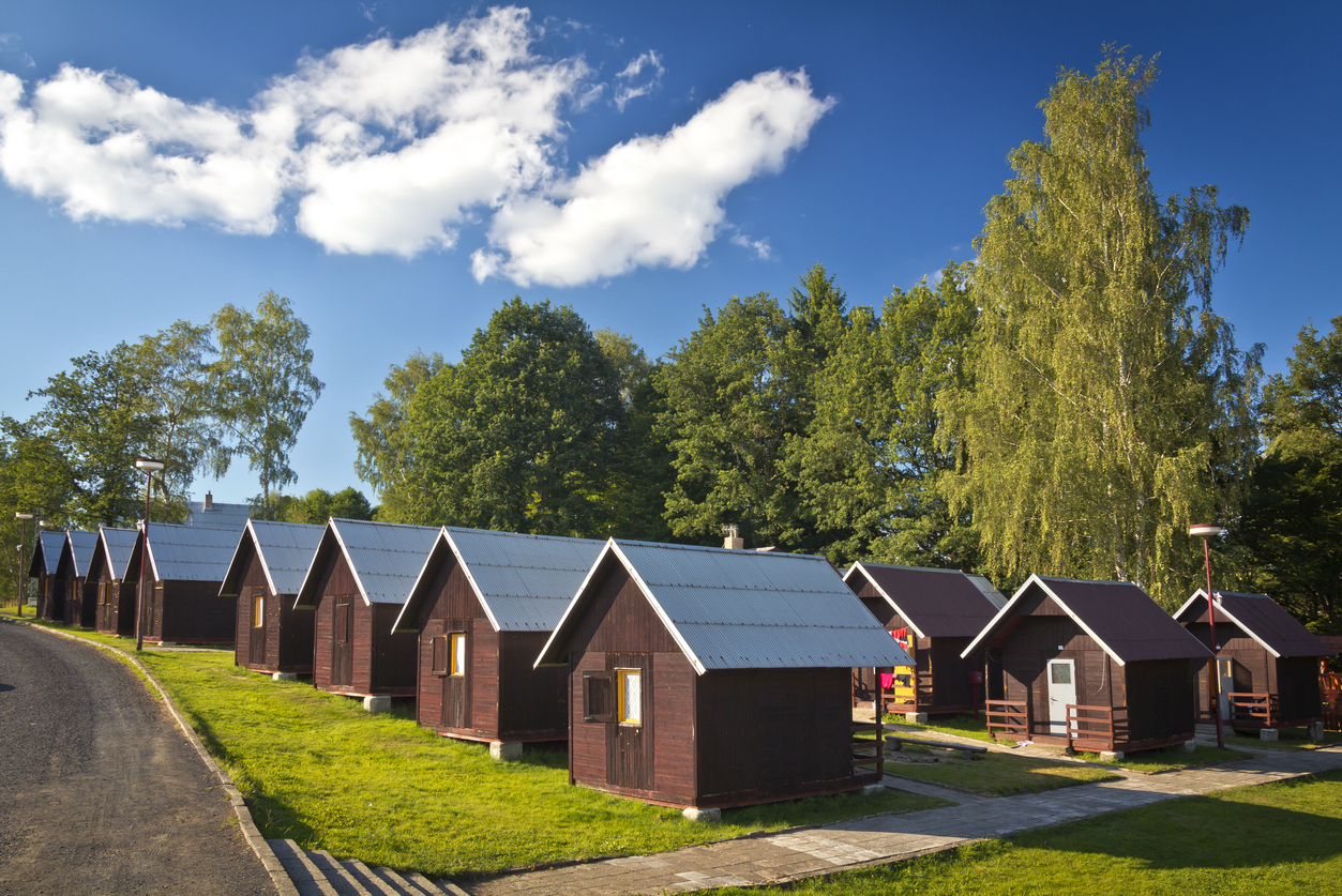 Cabins for summer camp at Bohemian Switzerland via iStock / ewg3D