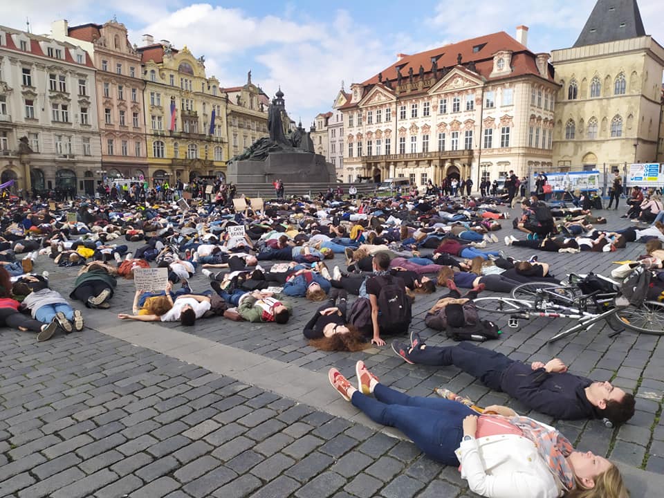Black Live Matter protest at Prague's Old Town Square via Raymond Johnston