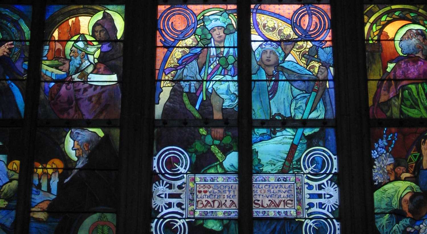 mucha stained glass window