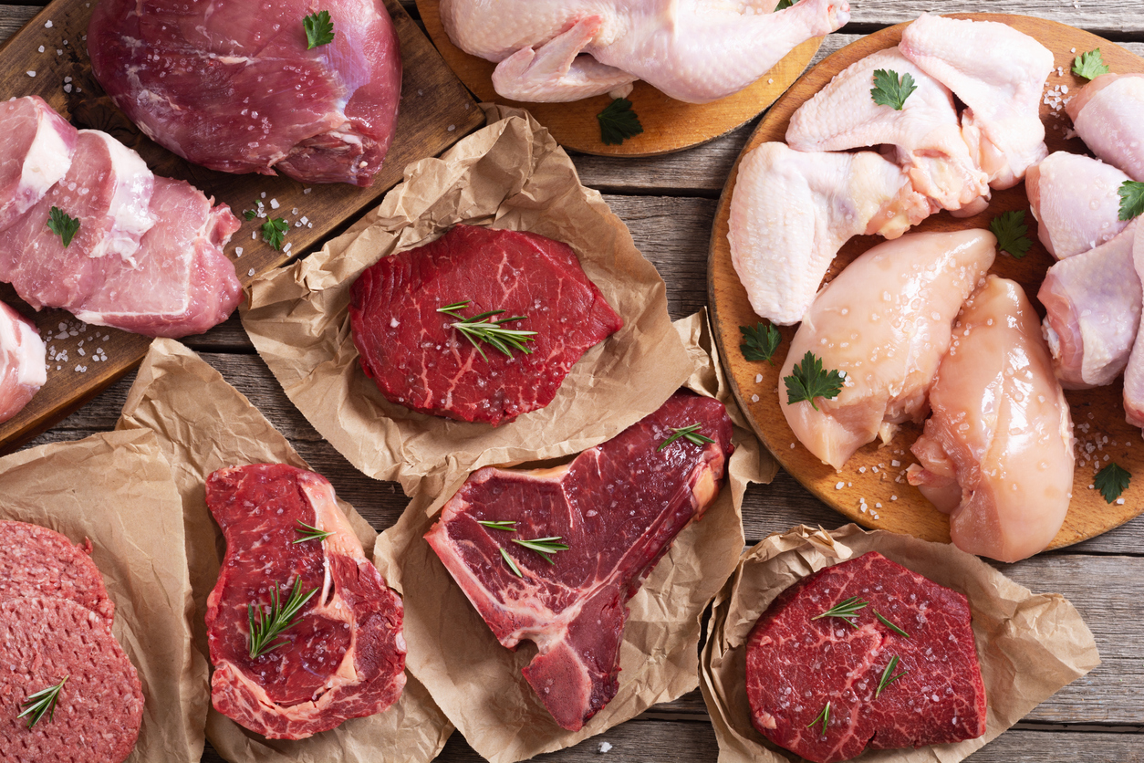 Cuts of meat from a butcher via iStock / Whitestorm