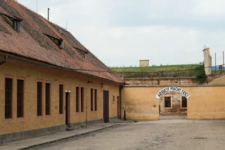 Terezin memorial, building block in the former concentration camp. Thousands of Jew people were murdered in the concentration camp Small Fortress, by Nazis during WW2 / iStock photo @hopsalka
